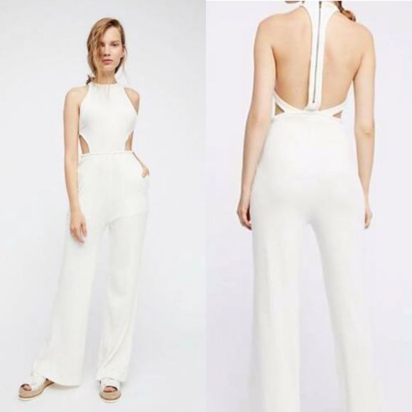 white jumpsuit free people